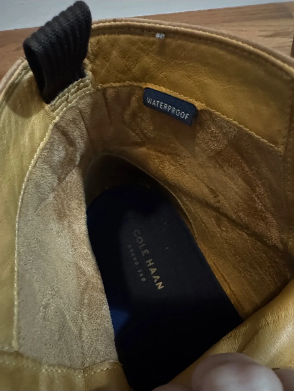 Cole Haan Men's Tan Leather Lace-Up Boots